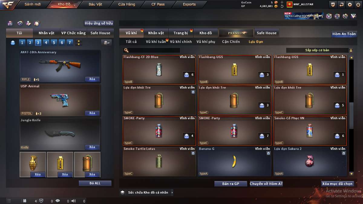 shop acc cf uy tin gia re